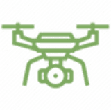 Drone crop monitoring service icon